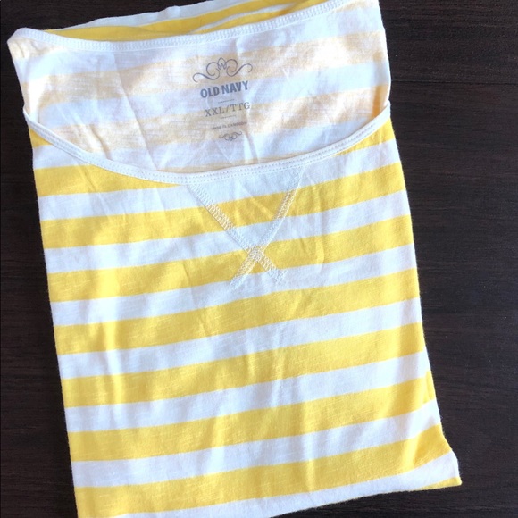 🆕 PLUS // Yellow & White Striped Top - Picture 2 of 6